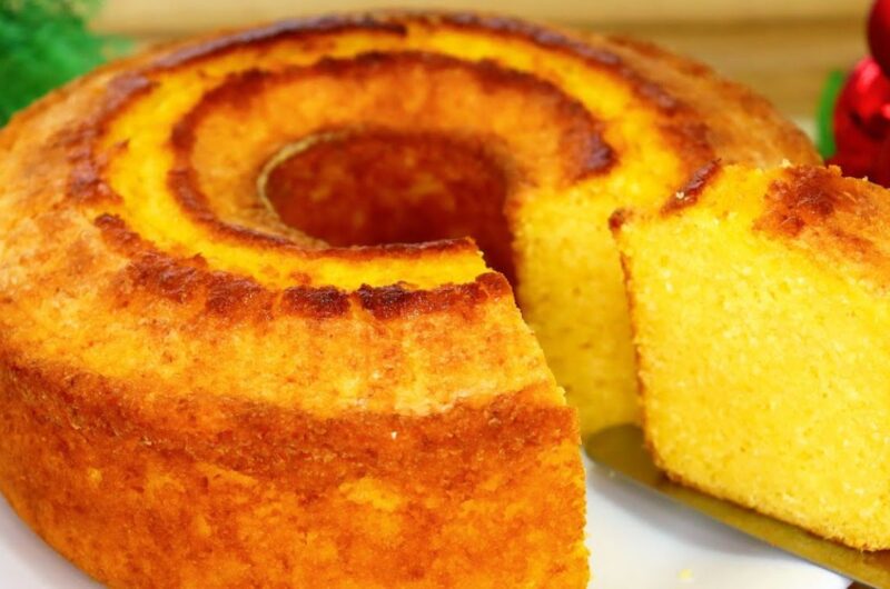 Receita de Bolo de Fubá Cozido