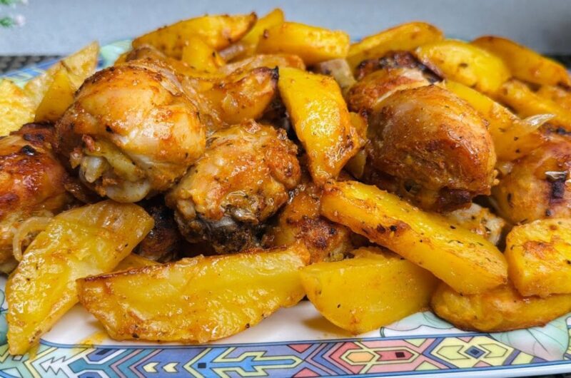 Receita de Coxa de Frango Assada no Forno com Batatas