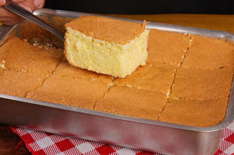 Receita de Bolo Nuvem de Laranja
